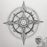 Tattoo design a laser beam cutting through a… – tattoo sketch (№1755184222_0, 14.08.2025 15:10) — tattoovalue.net