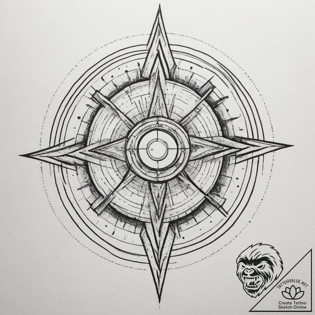 Tattoo design a laser beam cutting through a... - tattoo sketch (№1755184222_0, 14.08.2025 15:10) — tattoovalue.net