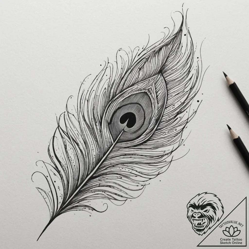 A detailed shot of the intricate pattern on a... - tattoo sketch (№1755184423_0, 14.08.2025 15:13) — tattoovalue.net