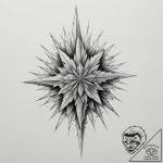 Tattoo design ice crystals forming a sharp, p… – tattoo sketch (№1755184623_0, 14.08.2025 15:17) — tattoovalue.net