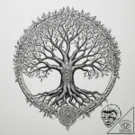 Tattoo design a stylized depiction of the nor… – tattoo sketch (№1755185026_0, 14.08.2025 15:23) — tattoovalue.net