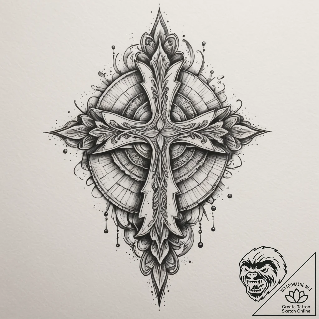 Tattoo sketch a soft, monochromatic palette w... - tattoo sketch (№1755185636_0, 14.08.2025 15:33) — tattoovalue.net
