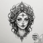 Tattoo design: a symbolic depiction of the cy… – tattoo sketch (№1755187967_0, 14.08.2025 16:12) — tattoovalue.net
