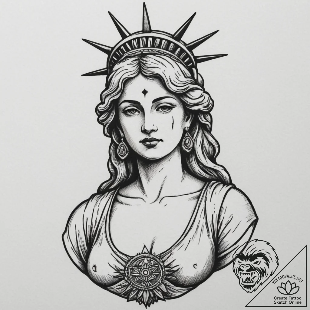 Motherland (statue), tattoo flash sheet desig... - tattoo sketch (№1755188770_0, 14.08.2025 16:26) — tattoovalue.net