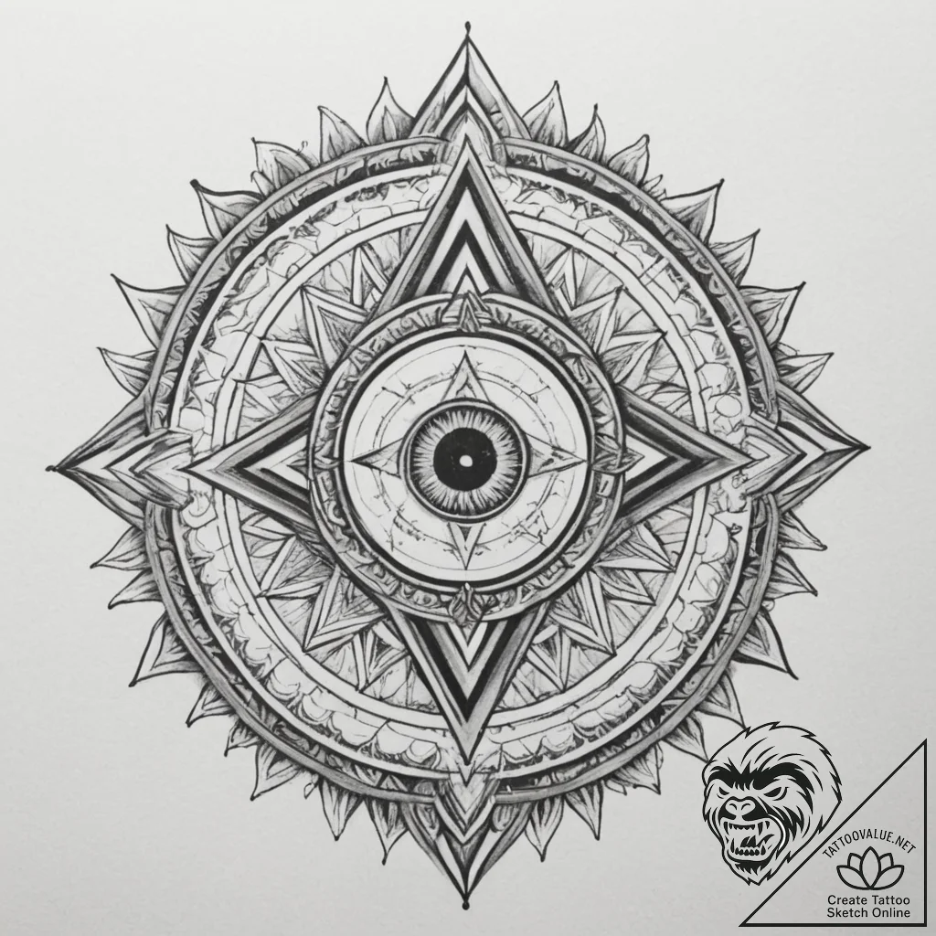 153. tattoo sketch: "gadat" rune combined wit... - tattoo sketch (№1755188981_0, 14.08.2025 16:29) — tattoovalue.net