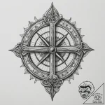 Web, tattoo sketch design, detailed cross-hat… – tattoo sketch (№1755189645_0, 14.08.2025 16:40) — tattoovalue.net