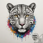 Leopard, tattoo sketch design, on a clean whi… – tattoo sketch (№1755190453_0, 14.08.2025 16:54) — tattoovalue.net