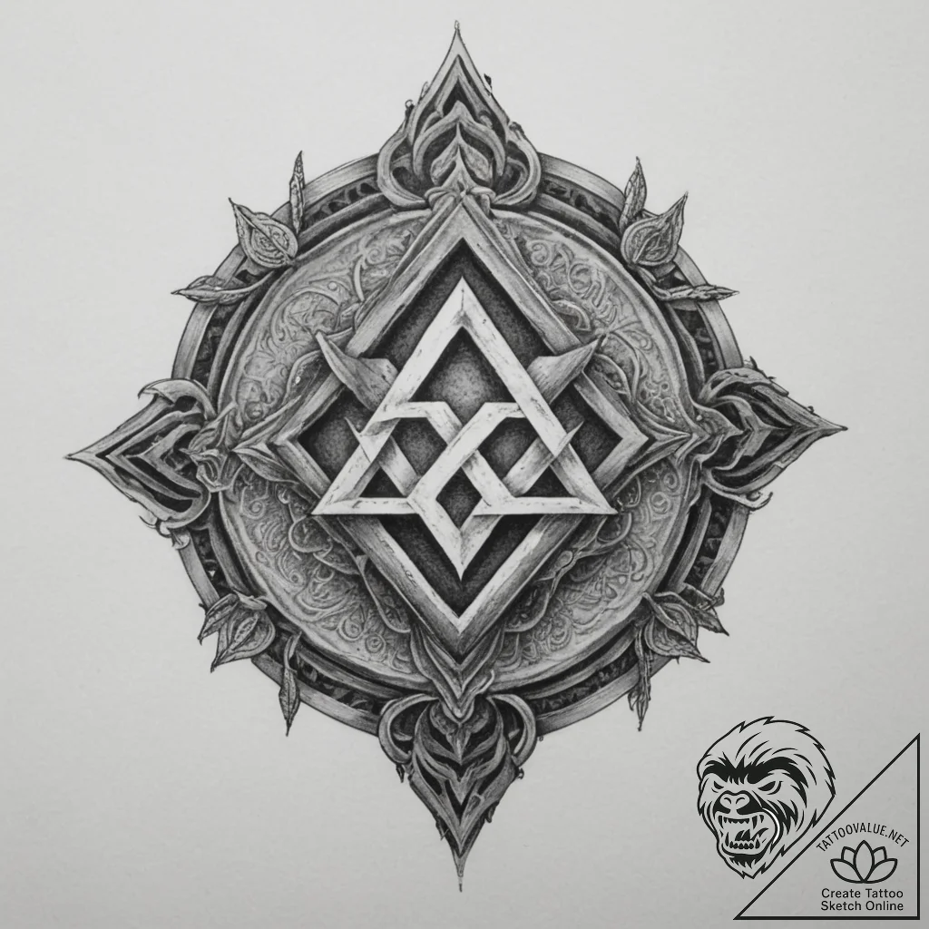 131. tattoo sketch: the rune "klad," depicted... - tattoo sketch (№1755192042_0, 14.08.2025 17:20) — tattoovalue.net