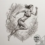 Tattoo sketch a strong, athletic figure in a… – tattoo sketch (№1755195647_0, 14.08.2025 18:20) — tattoovalue.net