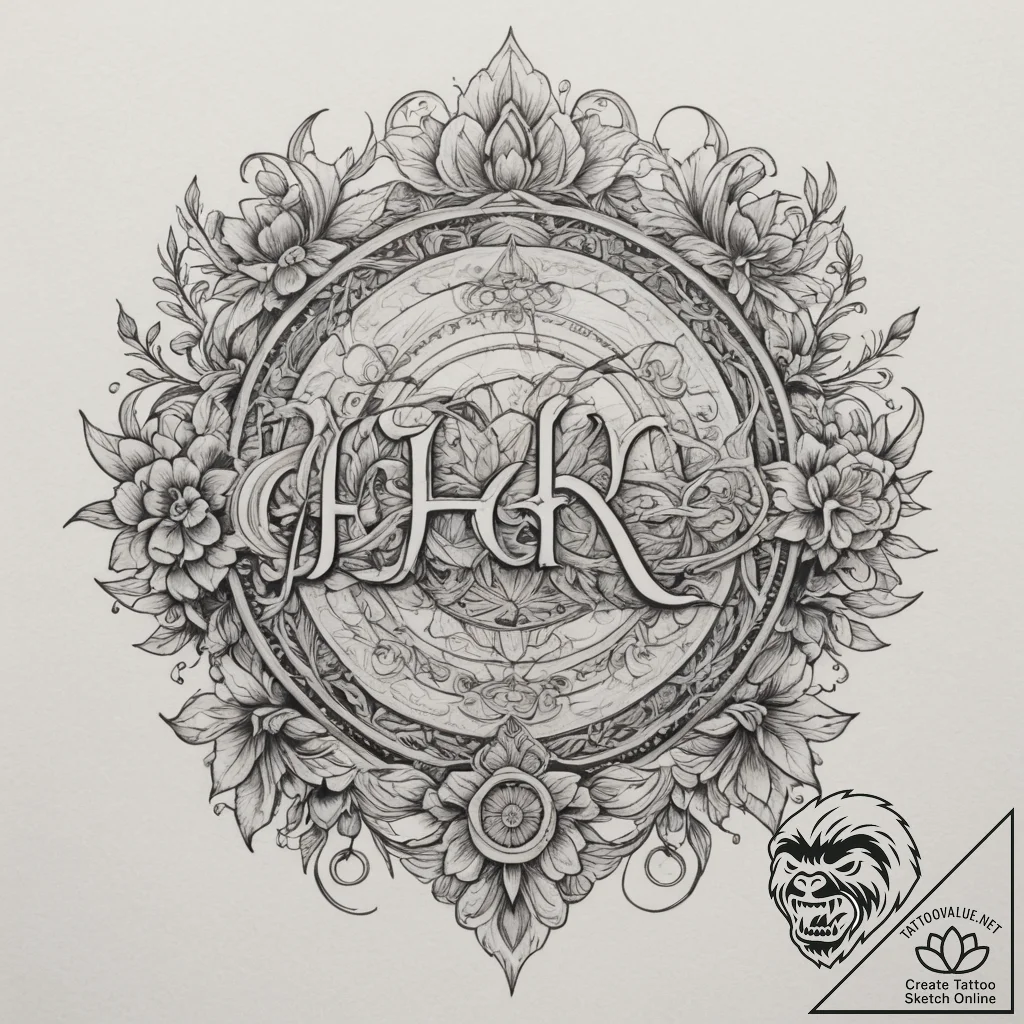 Tattoo sketch a minimalist "afk" away from ke... - tattoo sketch (№1755196244_0, 14.08.2025 18:30) — tattoovalue.net