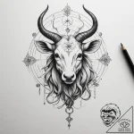 Tattoo design a zodiac animal with a specific… – tattoo sketch (№1755197643_0, 14.08.2025 18:54) — tattoovalue.net