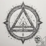 67. tattoo design: a “alatyr” rune integrated… – tattoo sketch (№1755198042_0, 14.08.2025 19:00) — tattoovalue.net