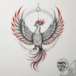 Tattoo design a watercolor phoenix, ethereal… – tattoo sketch (№1755199038_0, 14.08.2025 19:17) — tattoovalue.net