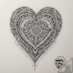 Tattoo sketch a delicate heart that is also a… – tattoo sketch (№1755199237_0, 14.08.2025 19:20) — tattoovalue.net