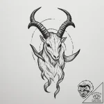 Tattoo design capricorn’s glyph, sturdy and s… – tattoo sketch (№1755200625_0, 14.08.2025 19:43) — tattoovalue.net