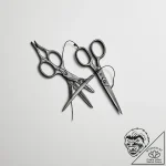 A pair of scissors cutting a string of fate – tattoo sketch (№1755201221_0, 14.08.2025 19:53) — tattoovalue.net