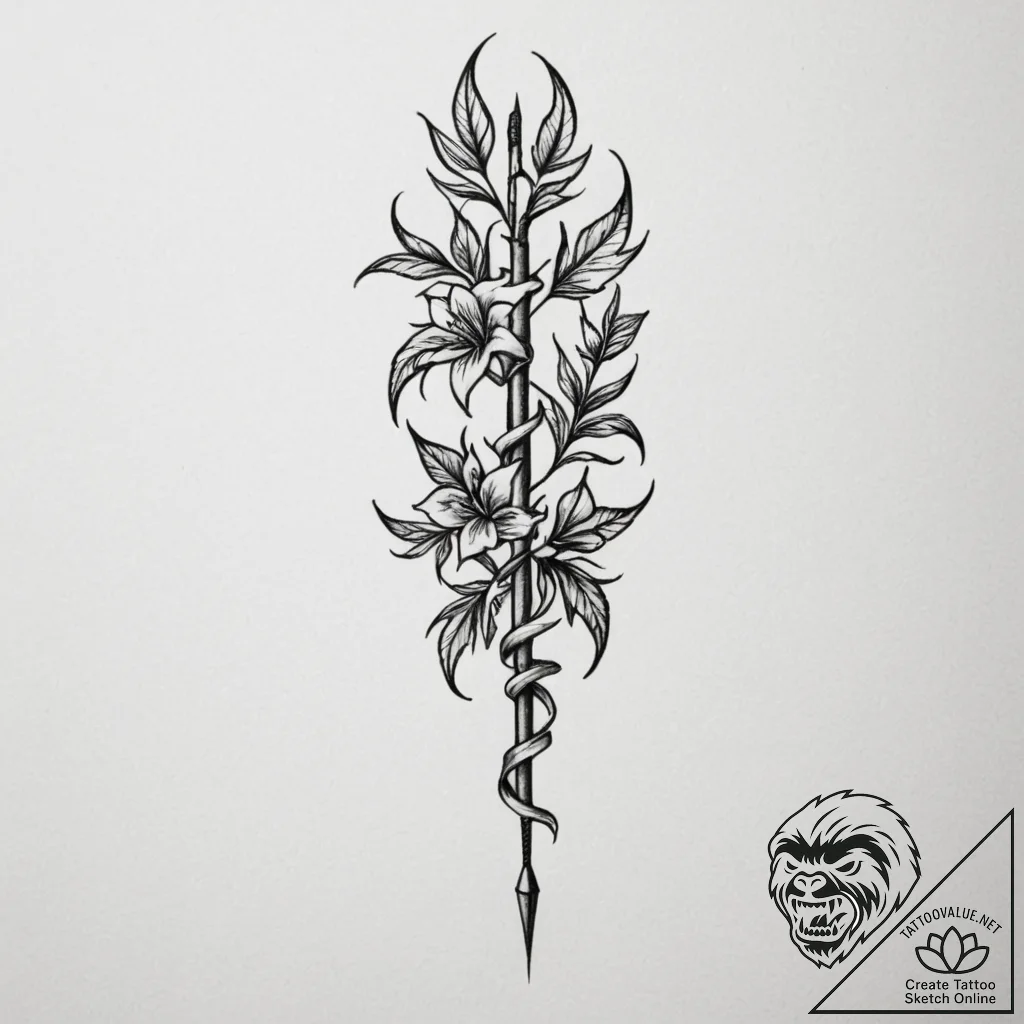 Tattoo design a single, minimalist zipper tha... - tattoo sketch (№1755202014_0, 14.08.2025 20:06) — tattoovalue.net