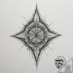 Tattoo design: a geometric svarozhich, with s… – tattoo sketch (№1755203012_0, 14.08.2025 20:23) — tattoovalue.net