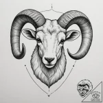 Tattoo sketch an aries ram’s head with subtle… – tattoo sketch (№1755203211_0, 14.08.2025 20:26) — tattoovalue.net