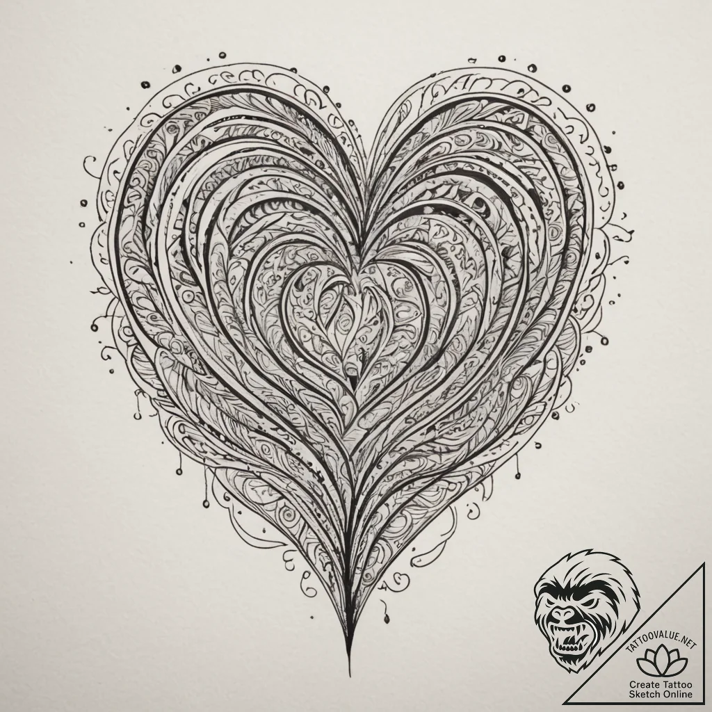 Tattoo sketch a stylized fingerprint forming... - tattoo sketch (№1755204807_0, 14.08.2025 20:53) — tattoovalue.net