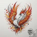 A neo-traditional tattoo design of the firebi… – tattoo sketch (№1755205206_0, 14.08.2025 21:00) — tattoovalue.net
