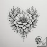 Tattoo design a pixelated heart that is also… – tattoo sketch (№1755207398_0, 14.08.2025 21:36) — tattoovalue.net