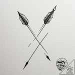 Tattoo design a single, sharp arrow pointing… – tattoo sketch (№1755207597_0, 14.08.2025 21:39) — tattoovalue.net