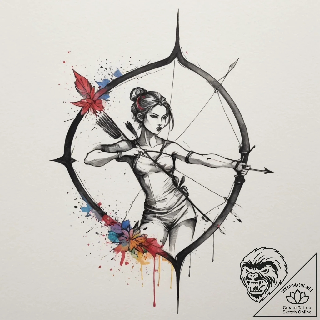 Tattoo sketch a sagittarius archer, drawing a... - tattoo sketch (№1755208005_0, 14.08.2025 21:46) — tattoovalue.net