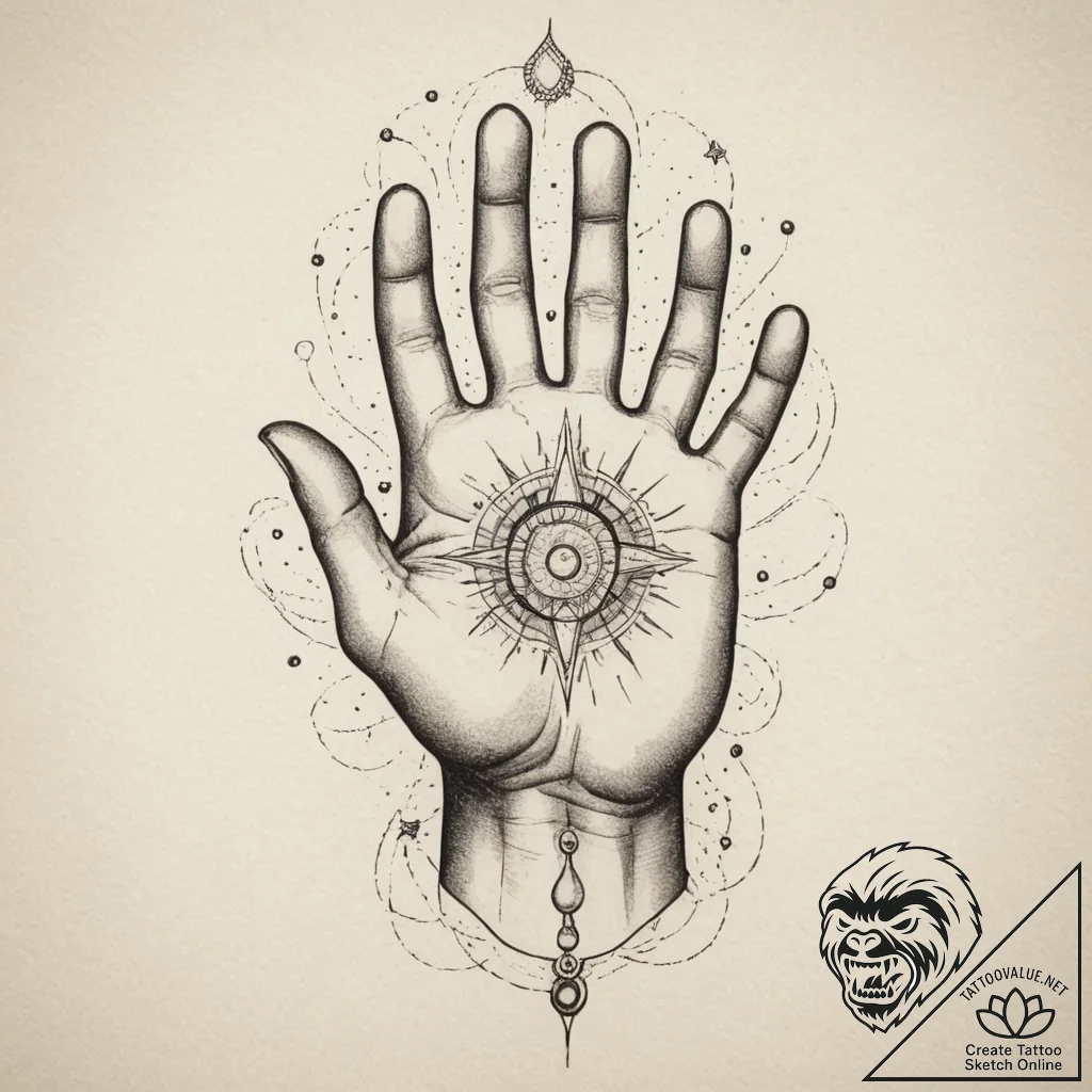 Tattoo sketch a powerful ancient god's hand h... - tattoo sketch (№1755209017_0, 14.08.2025 22:03) — tattoovalue.net