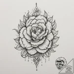 13 (number), ink illustration for tattoo, mut… – tattoo sketch (№1755209223_0, 14.08.2025 22:07) — tattoovalue.net