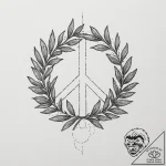 Tattoo sketch an olive branch symbolizing pea… – tattoo sketch (№1755211033_0, 14.08.2025 22:37) — tattoovalue.net