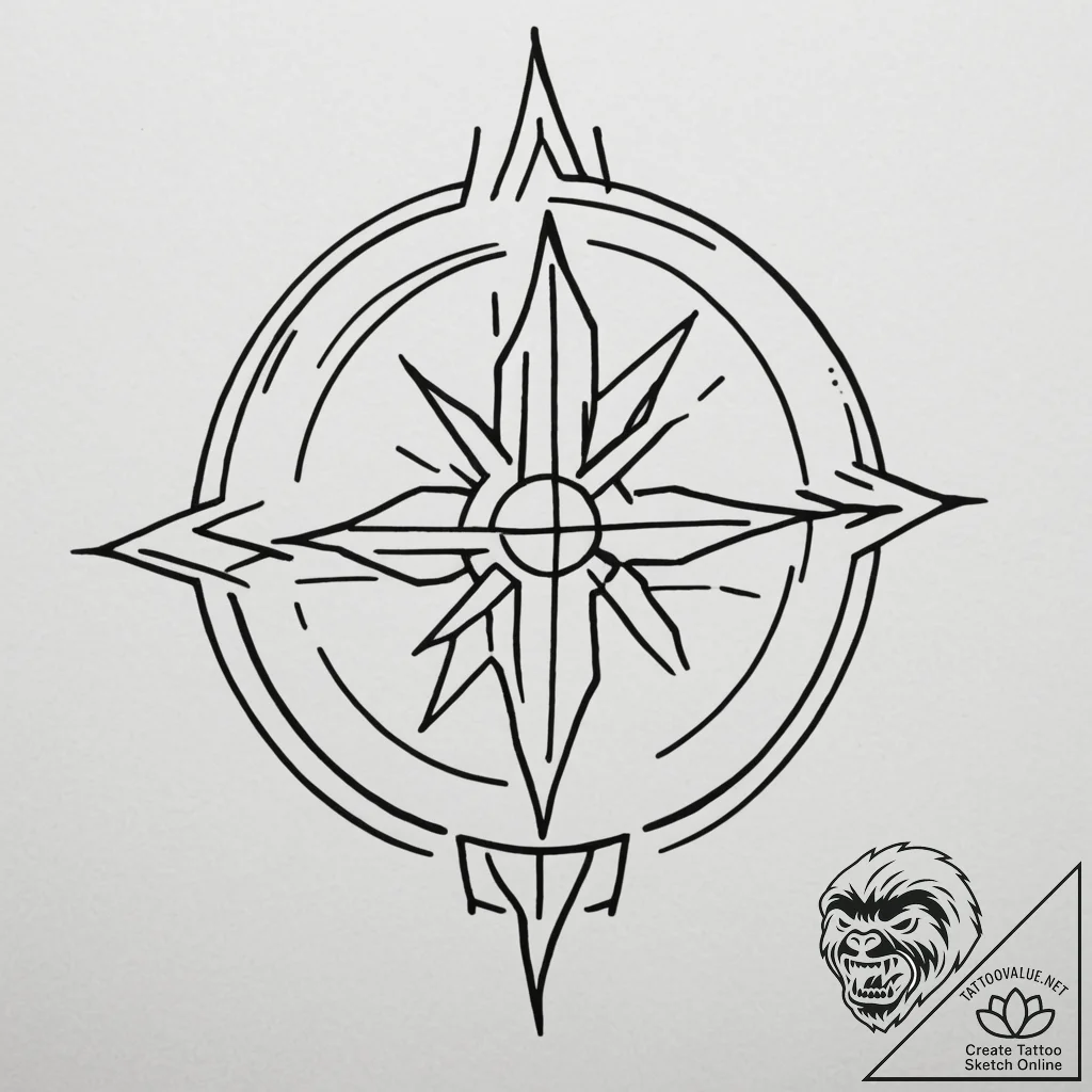 Tattoo design a minimalistic symbol of a resp... - tattoo sketch (№1755211832_0, 14.08.2025 22:50) — tattoovalue.net