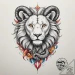 A chimera (lion, goat, snake) (is there, but… – tattoo sketch (№1755212031_0, 14.08.2025 22:53) — tattoovalue.net
