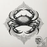 Tattoo design a cancer crab as a watercolor s… – tattoo sketch (№1755212634_0, 14.08.2025 23:03) — tattoovalue.net