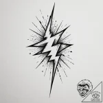 Tattoo design a stylized lightning bolt strik… – tattoo sketch (№1755214835_0, 14.08.2025 23:40) — tattoovalue.net