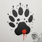 A close-up of a dog’s paw print in wet sand.,… – tattoo sketch (№1755215838_0, 14.08.2025 23:57) — tattoovalue.net