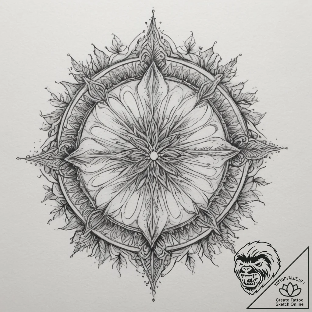 The delicate, intricate pattern of frost on a... - tattoo sketch (№1755217654_0, 15.08.2025 00:27) — tattoovalue.net