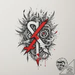 55. tattoo design: a sequence of runes formin… – tattoo sketch (№1755219057_0, 15.08.2025 00:50) — tattoovalue.net