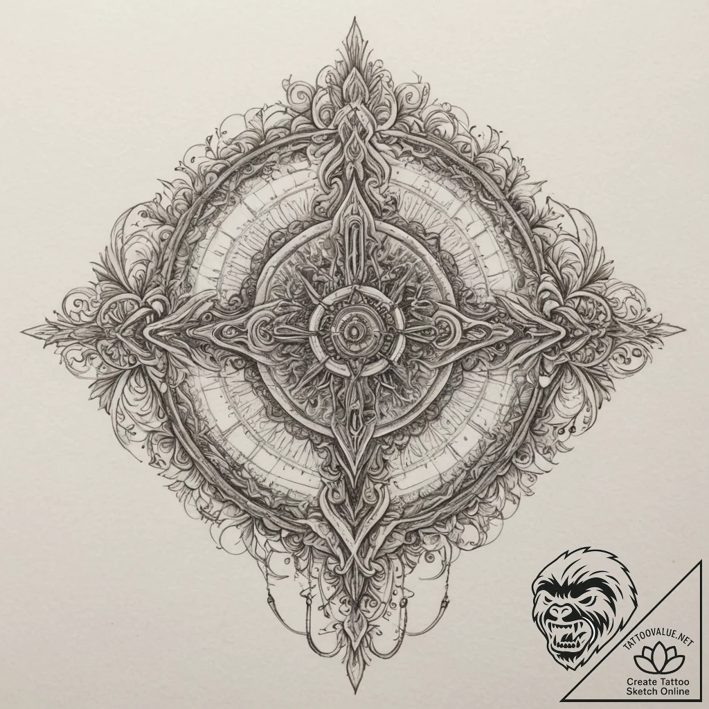 A soundwave of a heartbeat, ink illustration... - tattoo sketch (№1755219257_0, 15.08.2025 00:54) — tattoovalue.net