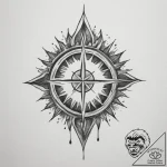 Tattoo design a stylized “respawn” symbol wit… – tattoo sketch (№1755220256_0, 15.08.2025 01:10) — tattoovalue.net
