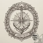 Orange, concept art for tattoo, old school tr… – tattoo sketch (№1755220456_0, 15.08.2025 01:14) — tattoovalue.net