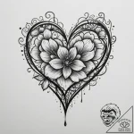 Tattoo sketch a crayon drawing style heart or… – tattoo sketch (№1755220861_0, 15.08.2025 01:21) — tattoovalue.net