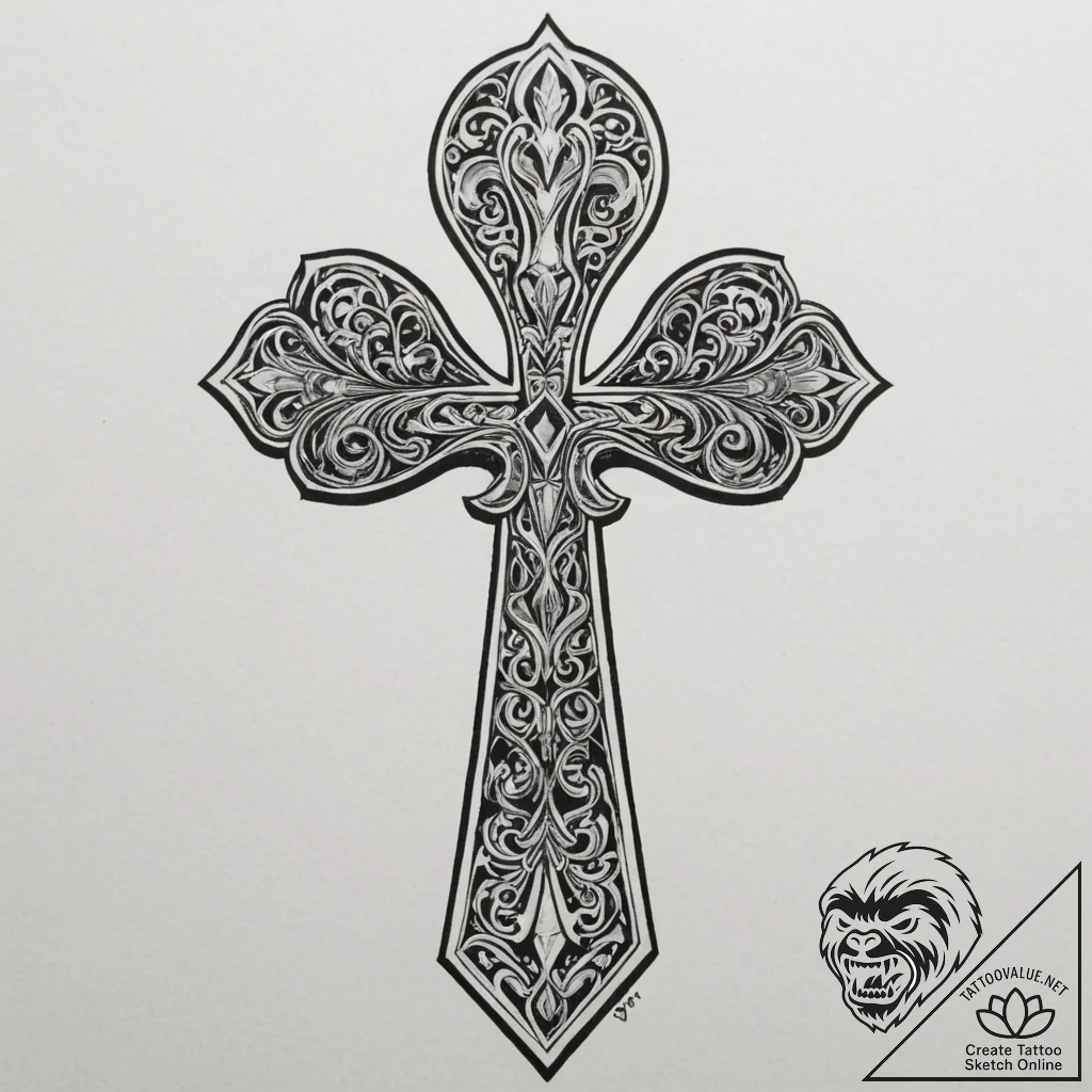 Tattoo sketch an ancient egyptian 'ankh' for... - tattoo sketch (№1755221060_0, 15.08.2025 01:24) — tattoovalue.net