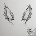 Tattoo design a pair of elf ears with subtle… – tattoo sketch (№1755221460_0, 15.08.2025 01:31) — tattoovalue.net