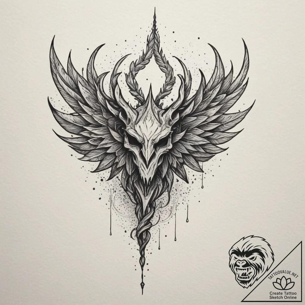Tattoo sketch a subtle design on the back of... - tattoo sketch (№1755270706_0, 15.08.2025 15:11) — tattoovalue.net