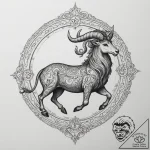 Tattoo design a zodiac animal with a single,… – tattoo sketch (№1755270912_0, 15.08.2025 15:15) — tattoovalue.net