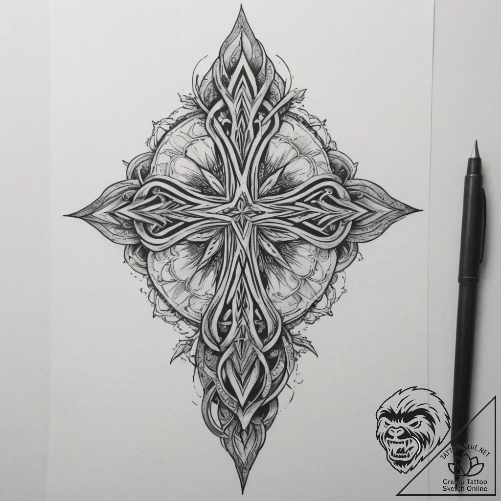 р сѓрѕр° рџрѕс‚рѕрє (potok, flow, current, tr... - tattoo sketch (№1755273534_0, 15.08.2025 15:58) — tattoovalue.net