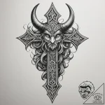 Tattoo design a stylized viking symbol for fa… – tattoo sketch (№1755273735_0, 15.08.2025 16:02) — tattoovalue.net
