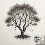 Tattoo sketch two trees whose branches merge… – tattoo sketch (№1755273936_0, 15.08.2025 16:05) — tattoovalue.net