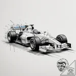A formula 1 race car speeding down the track,… – tattoo sketch (№1755276627_0, 15.08.2025 16:50) — tattoovalue.net